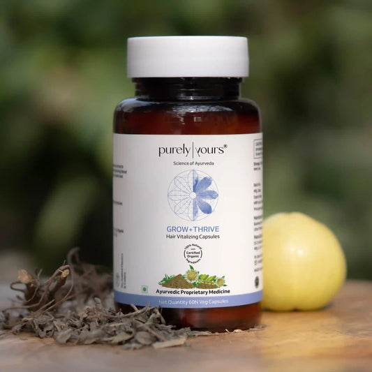 Grow + thrive Hair Growth Ayurvedic Capsules