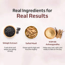 Ashwa Vigour® : Pure Himalayan Shilajit (80% Fulvic Acid) , KSM-66 Ashwagandha & Safed Musli )