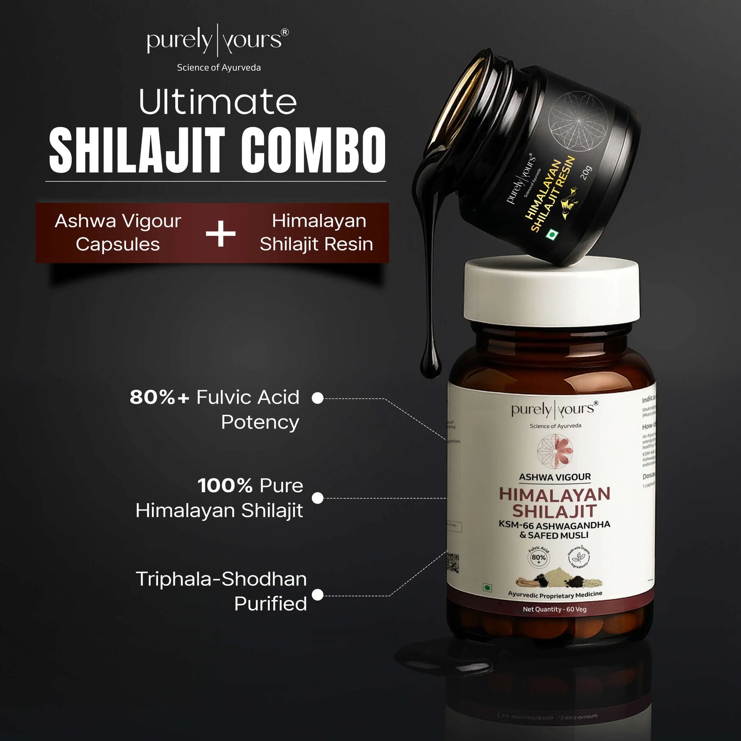 Ashwa Vig-our® Shilajit & Pure Shilajit Resin