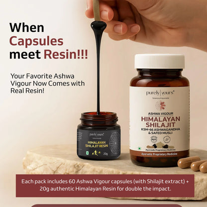 Ashwa Vigour® Shilajit & Pure Shilajit Resin