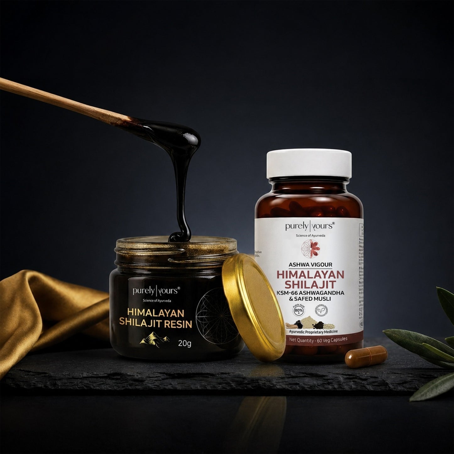 Ashwa Vig-our® Shilajit & Pure Shilajit Resin